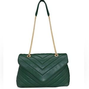Hunter Green Quilted Bag worn once
